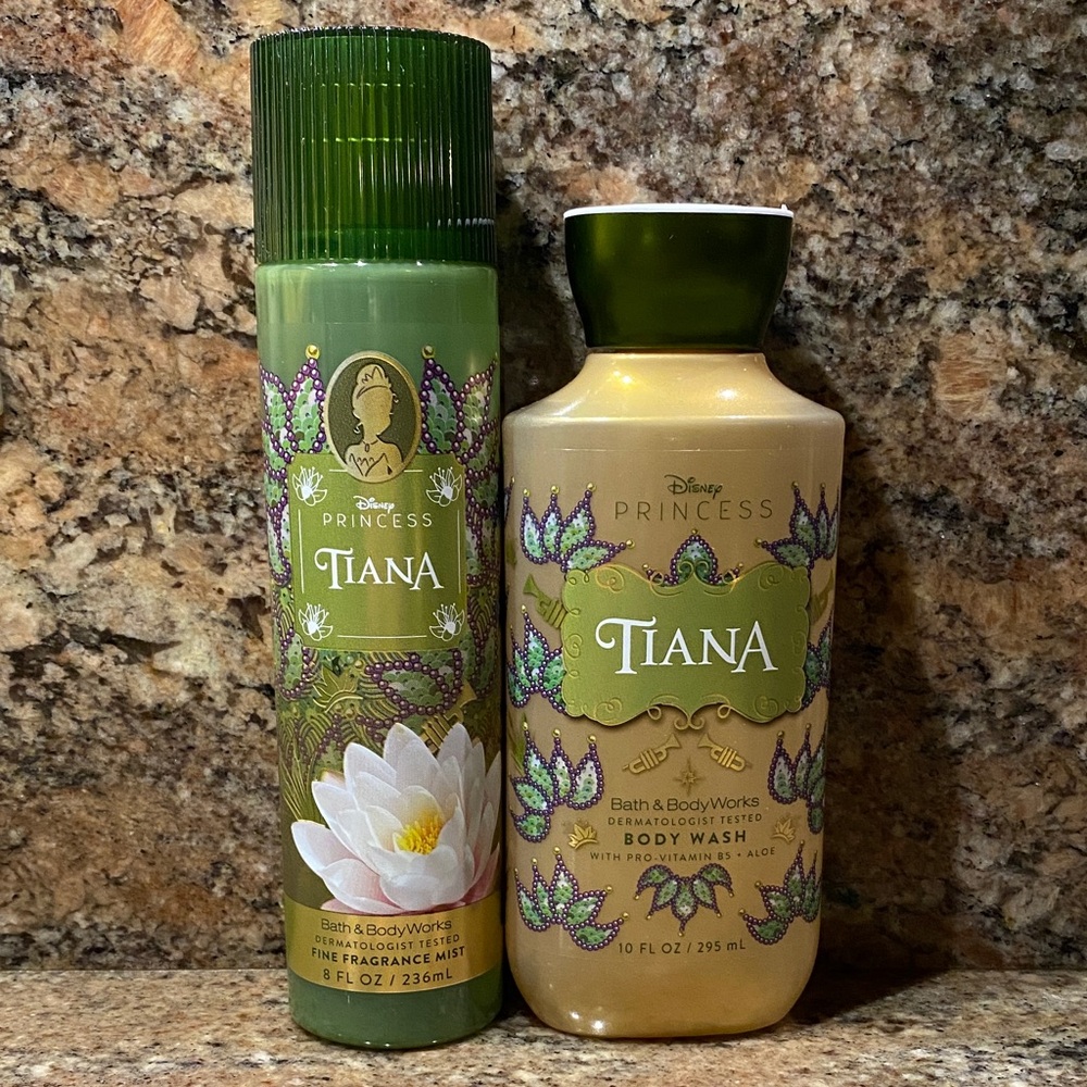 2-pc “Princess TIANA” B&BW 10-fl oz Body Wash + 8 fl oz Fine Fragrance Mist, NWT - Picture 1 of 15
